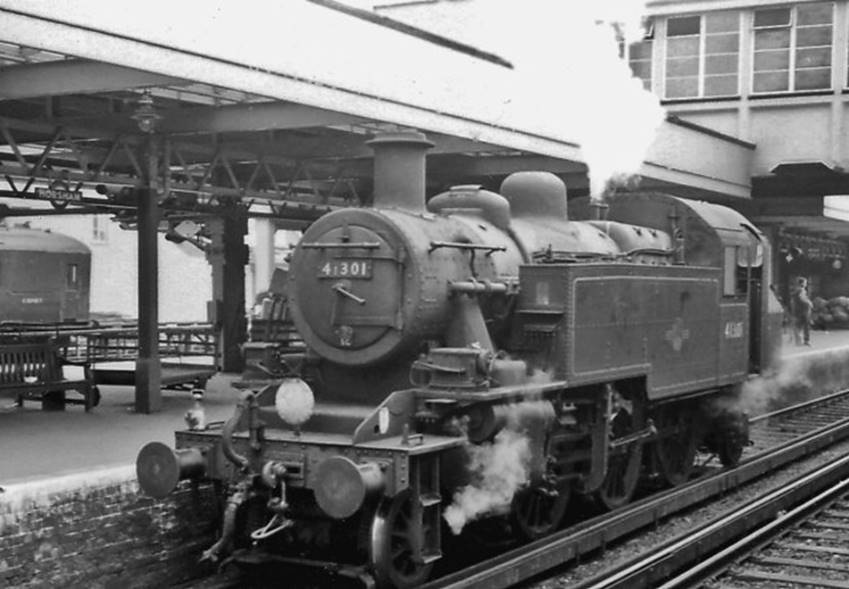 LMS-type 2-6-2T at Horsham station