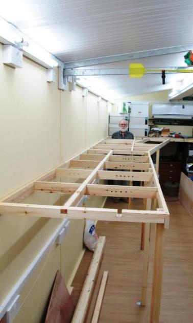 Terry undertaking construction 
of the framing for the station.
www.EwhurstGreen.com 
